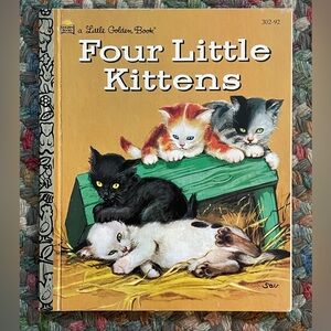 Vintage, “Four Little Kittens” 1957 A Little Golden Book